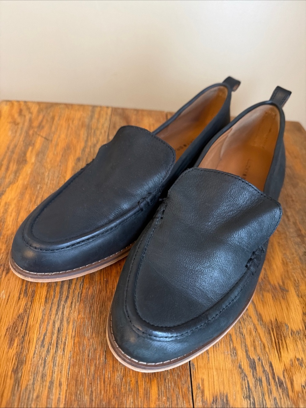 Women’s Lucky Brand Erlasida Loafer  Shoe Leather Black Size 8